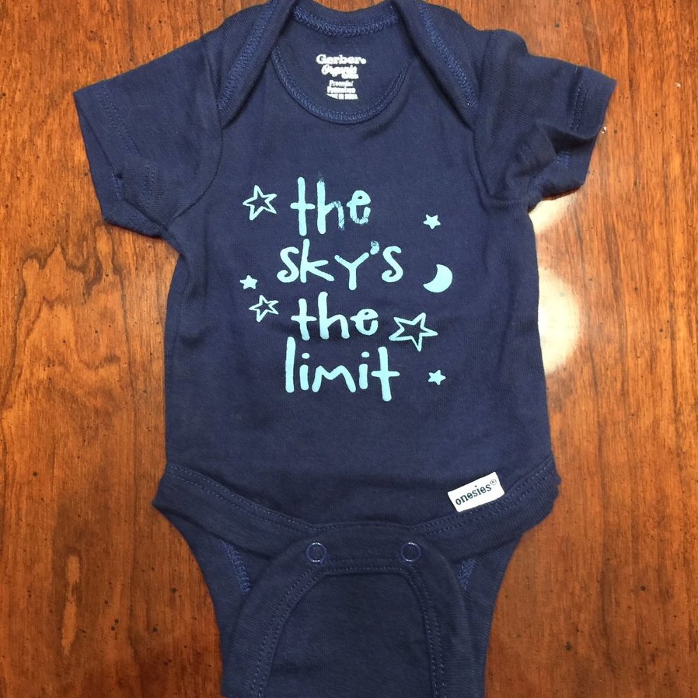 Gerber Baby Infant Boy Blue Onesie